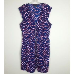 Forever 21 Plus Blue and Pink Zip Up Dress Size 2X